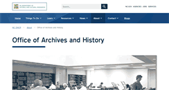 Desktop Screenshot of history.ncdcr.gov